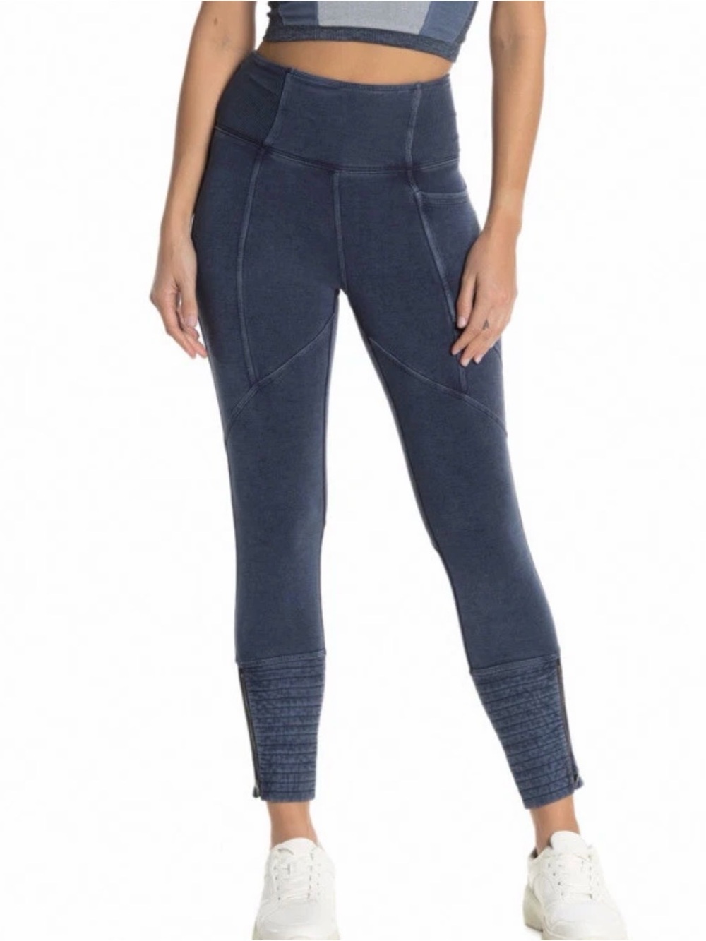 Free People FP Movement Get On It Zipper Ankle Moto Leggings XS $128 L18